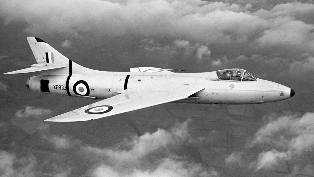 Thrust-reversing Hunter XF833, 1956