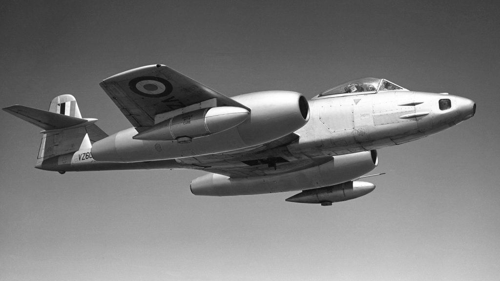 Meteor VZ608 with RB108 lift engine